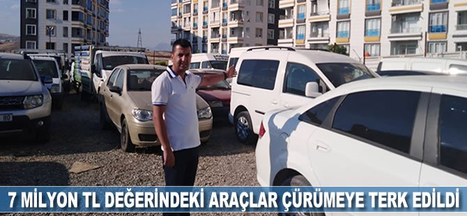 7 Milyon TL değerindeki araçlar çürümeye terk edildi