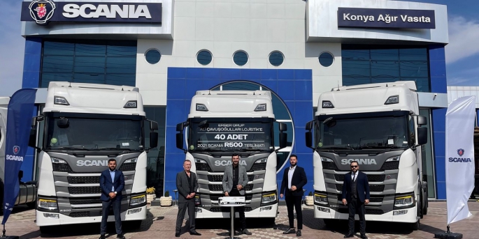 Ali Çavuşoğulları Lojistik’e, filosuna dahil ettiği 40 adet Scania R500 aracın teslimatı gerçekleştirildi