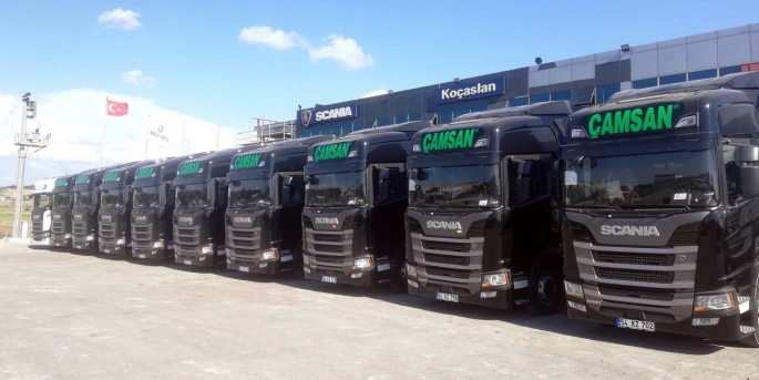 Çamsan, 10 adet daha Scania R500 Style çekiciyi filosuna ekledi.