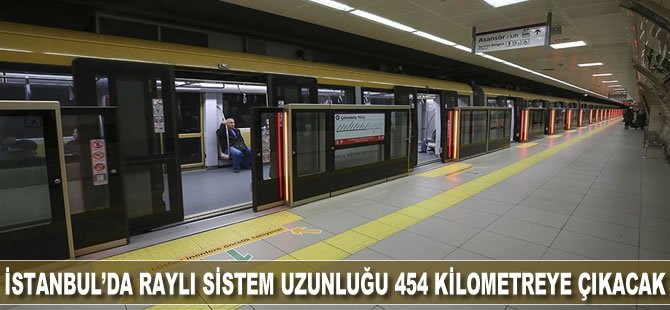 İstanbul’da raylı sistem uzunluğu 454 kilometreye çıkacak