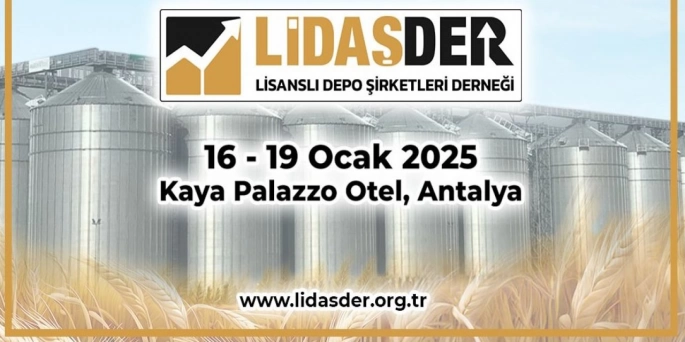 LİDAŞDER tarafından gerçekleştirilecek “Türkiye ve Dünyada Lisanslı Depoculuk, Hububat Piyasaları Kongresi” için geri sayım başladı.