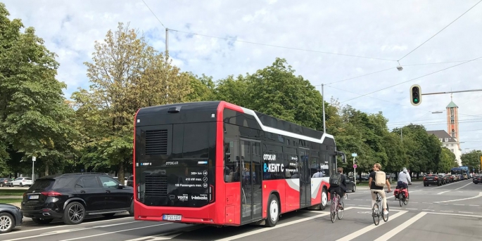 Otokar, IAA Mobility 2021'de, 12 metrelik elektrikli otobüsü Kent Electra ile yer aldı.