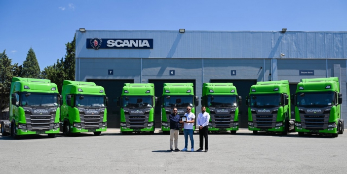 Scania Yetkili Satıcısı Konya Ağır Vasıta tarafından satışı gerçekleştirilen 14 araç, özel Lime Green rengi ile dikkat çekti.