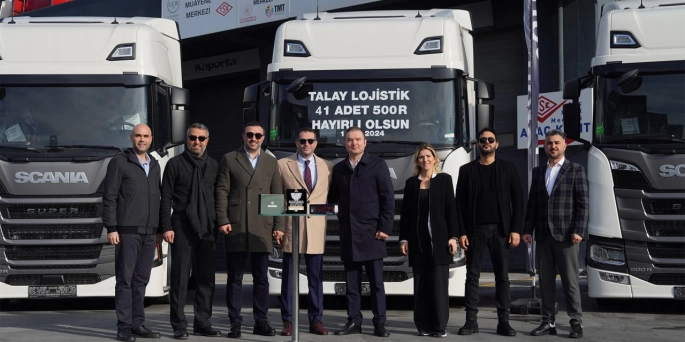 UCR Otomotiv tarafından Talay Logistics’e 41 adet Scania 500R çekici satışı gerçekleştirildi. 